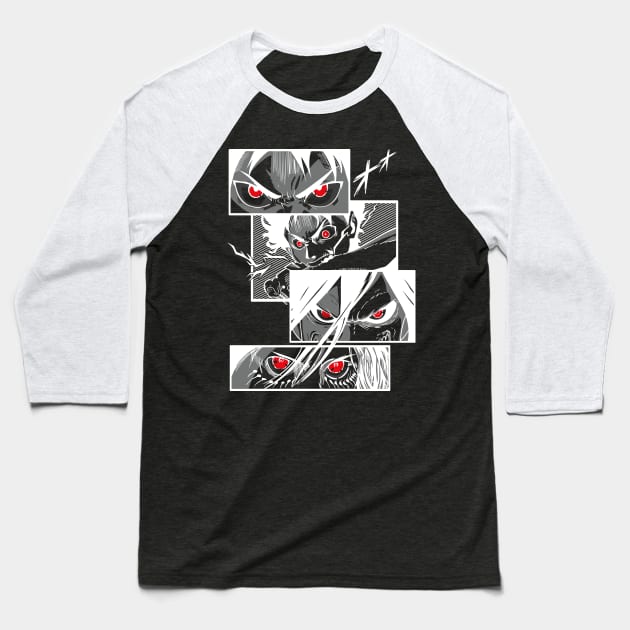 Titan Eren anime Fanart Baseball T-Shirt by Planet of Tees